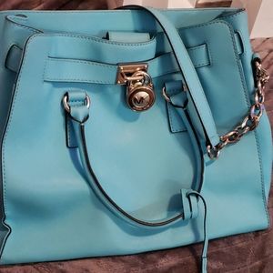 Michael Kors Blue Hamilton Bag